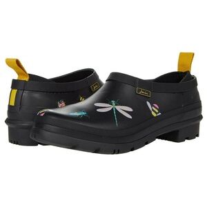 NWT Joules Slip On Shoes Rain Garden Clogs BlackBugs Rubber Ladybug Bee Black 11